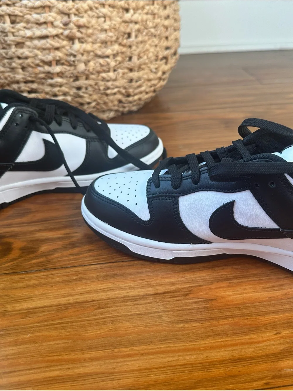 Nike Women’s Black and White Nike Low-Top panda Sneakers